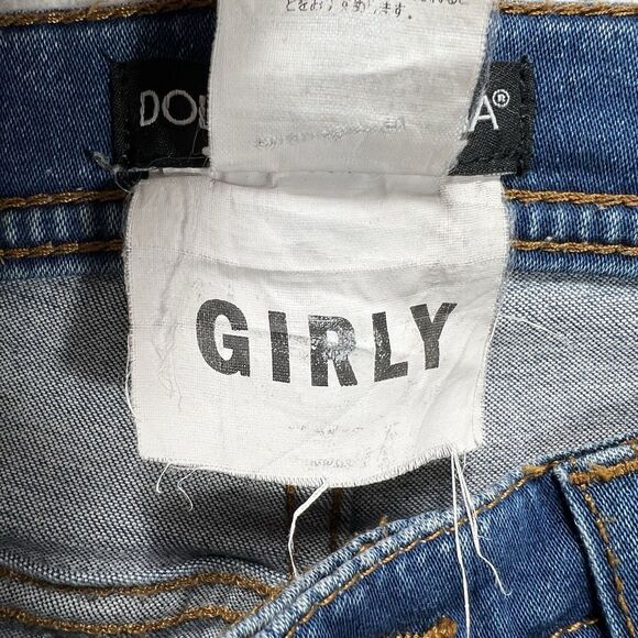 Dolce & Gabbana Girly Jeans Women’s EU6 Low Rise Slim Blue Stretch Denim Italy - Picture 10 of 14